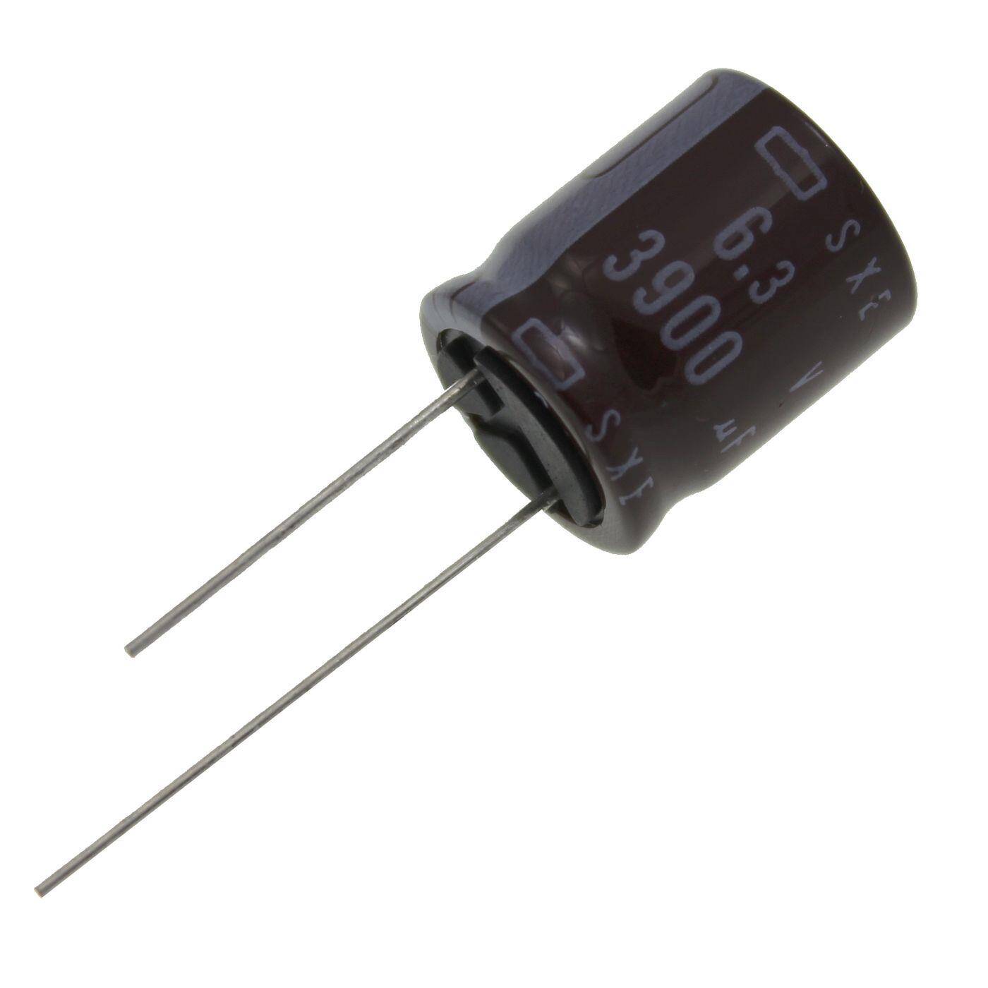 Elko Kondensator Radial 3900µF 6,3V | Elektrolytkondensator bis zu einer Temperatur von 105°C | 16x20mm | 3900uF ESXE6R3ELL392ML20N United Chemi-Con