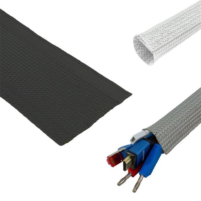 1m Flexibler Kabelschlauch d5-10mm Weiß Kabelkanal Gewebeschlauch Flausch + Klett 1m Flexibler Kabelschlauch d5-10mm Weiß Kabelkanal Gewebeschlauch Flausch + Klett