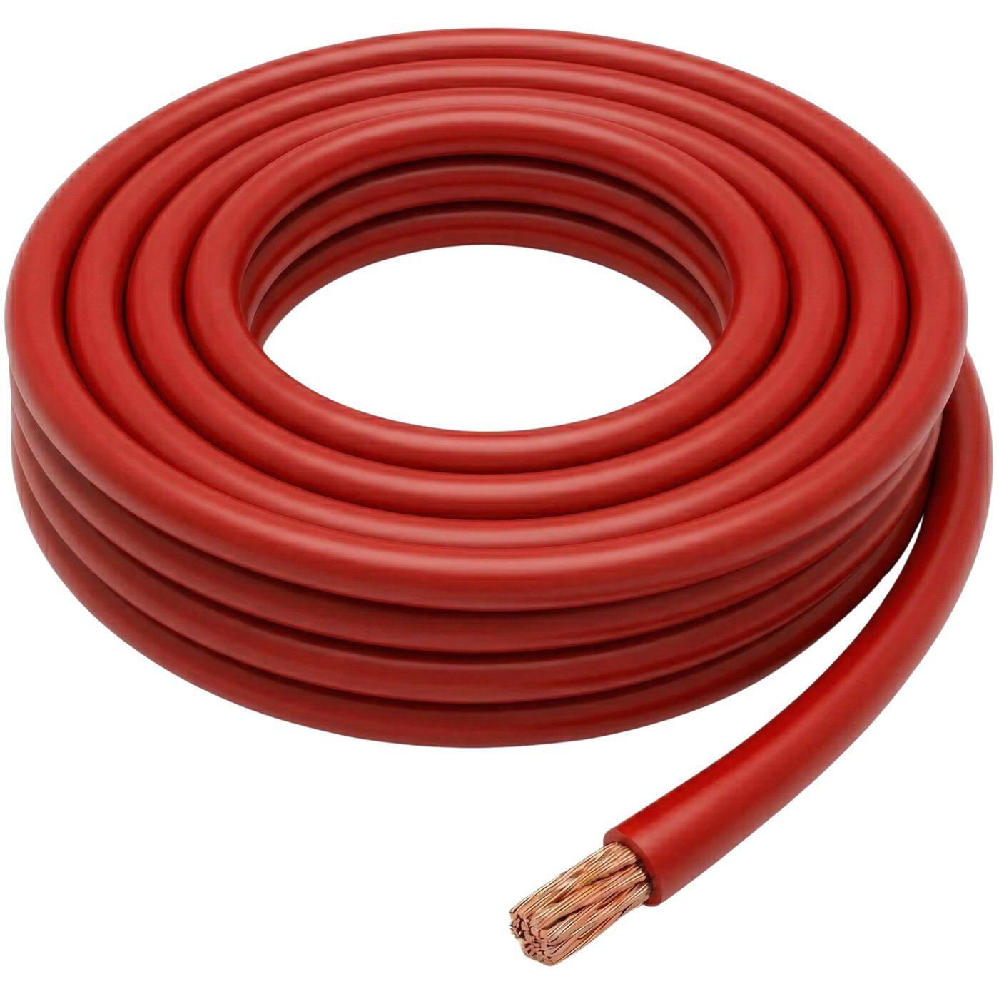Lumonic 1m FLY Vehicle cable 50mm² Red | Single-core automotive stranded wire | Oil and fuel resistant, flame retardant | Low voltage