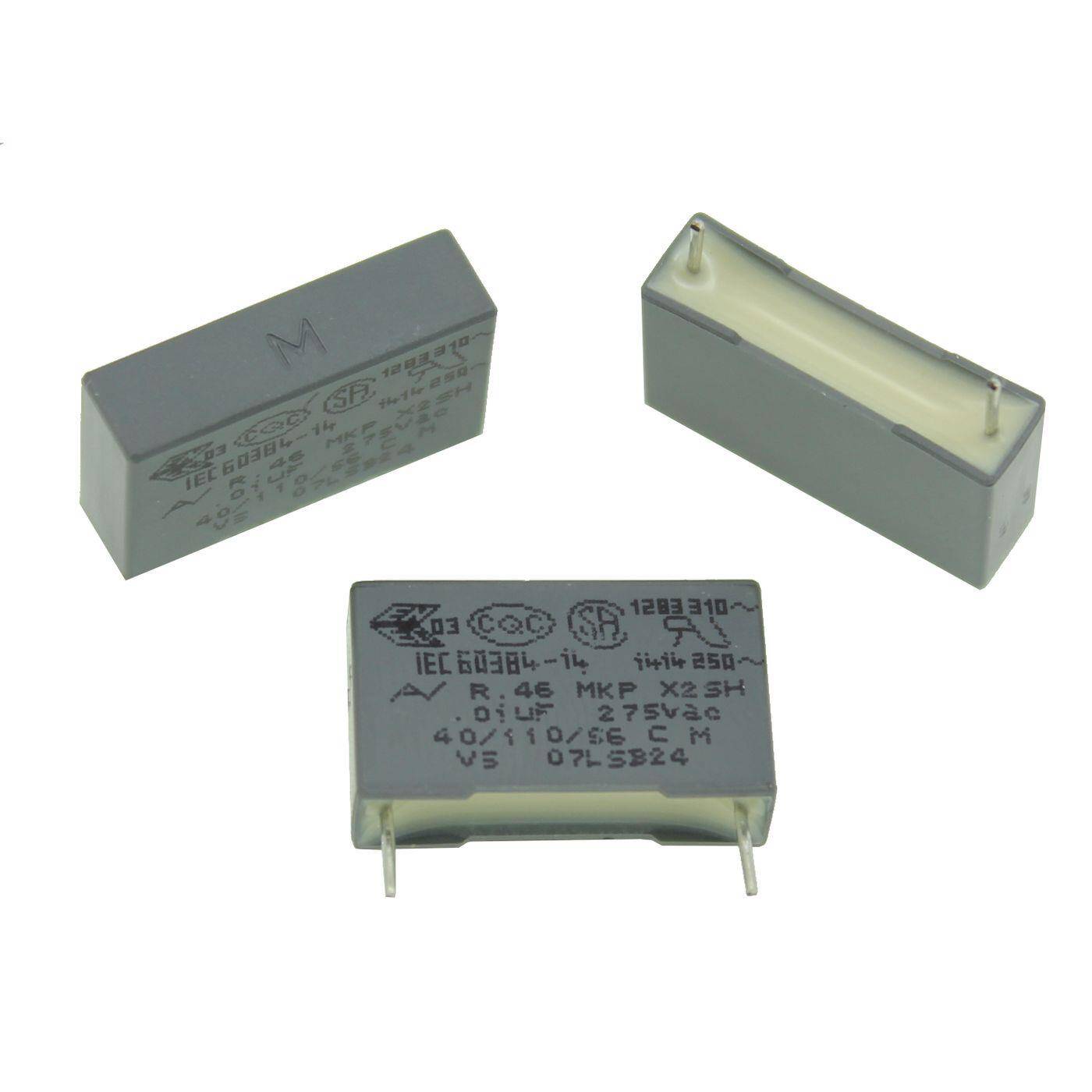Arcotronics MKP Entstörkondensator | 0,010µF 275V AC I 2-Pin Anschluss I 2-Pin I 0,010uF, 10nF I Kondensator gegen Flackern | für Haushaltsgeräte, Elektrowerkzeuge, Gebäudetechnik, Industrieanwendungen, LED