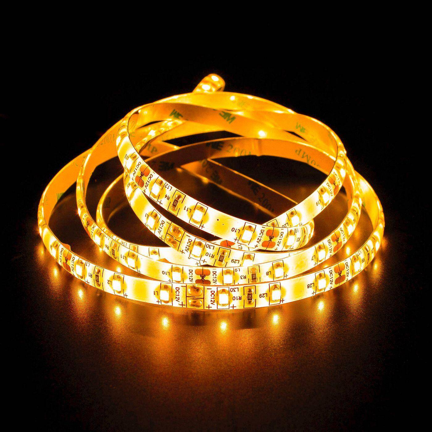 5m (500cm) LED Streifen Band Leiste 24V Gelb IP65 300LEDs 60LED/m SMD2835