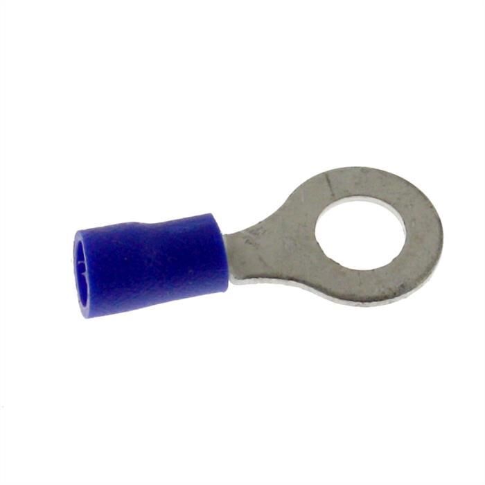 25x Ring cable lug partially insulated 1,5-2,5mm² Hole diameter M6 Blue Ring lug Copper tinned