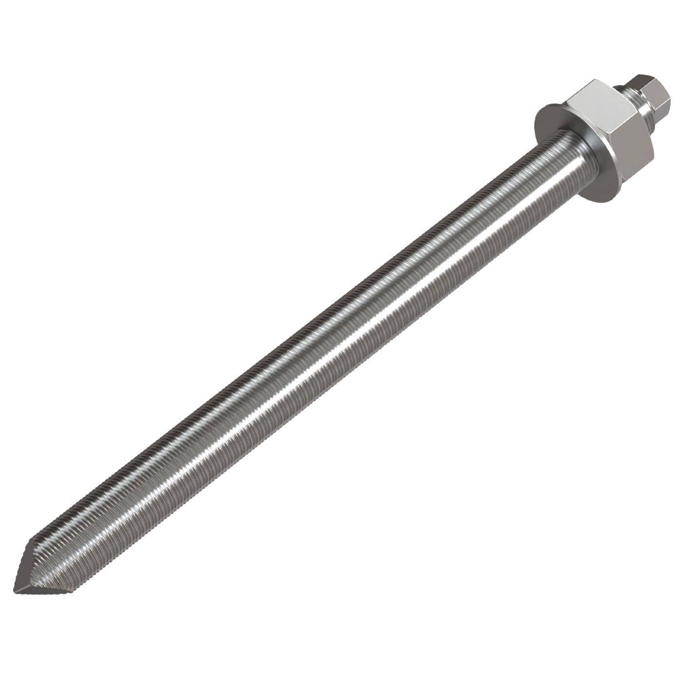 Lumonic Ankerstange M12 x 160 Verzinkt I Zur Verwendung als Keilanker, Metalldübel, Bolzenanker, Blitzdübel I Für verschiedene Arten Durchsteckmontagen