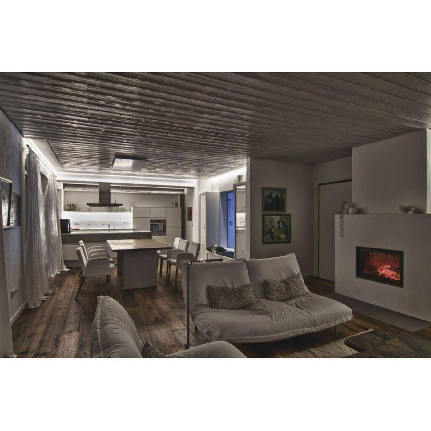 2m LED Trockenbauprofil R10-R mit Reflektor-Sichtschenkel für Gipskartonplatten Stahl Zinkblech