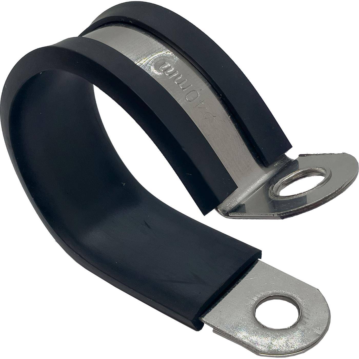 1x P-Clip Leitungsschelle Edelstahl V2A mit Gummi 40mm Rohrschelle Befestigungsschelle
