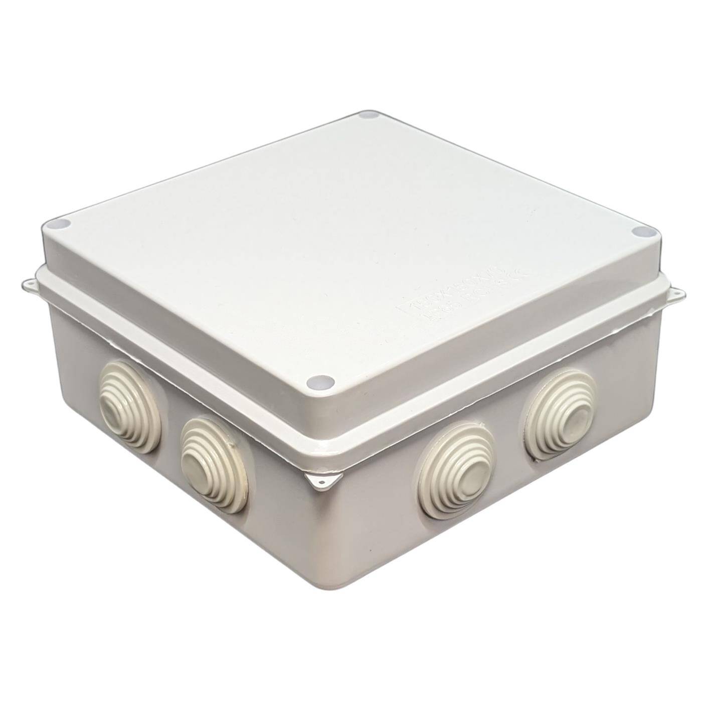 Verteilerdose Aufputz IP65 150x150x70mm 8 Öffnungen Abzweigdose Wasserdicht Weiß Anschlussdose Klemmdose
