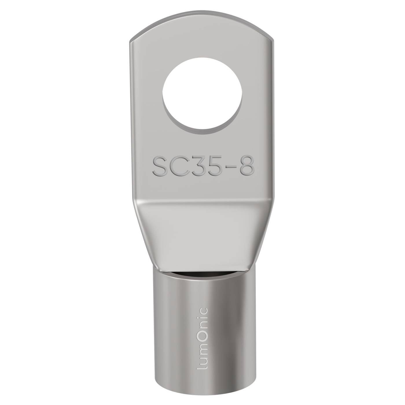 Rohrkabelschuh blank 35mm² Lochdurchmesser M8 SC35-8 Ringzunge Kupfer verzinnt