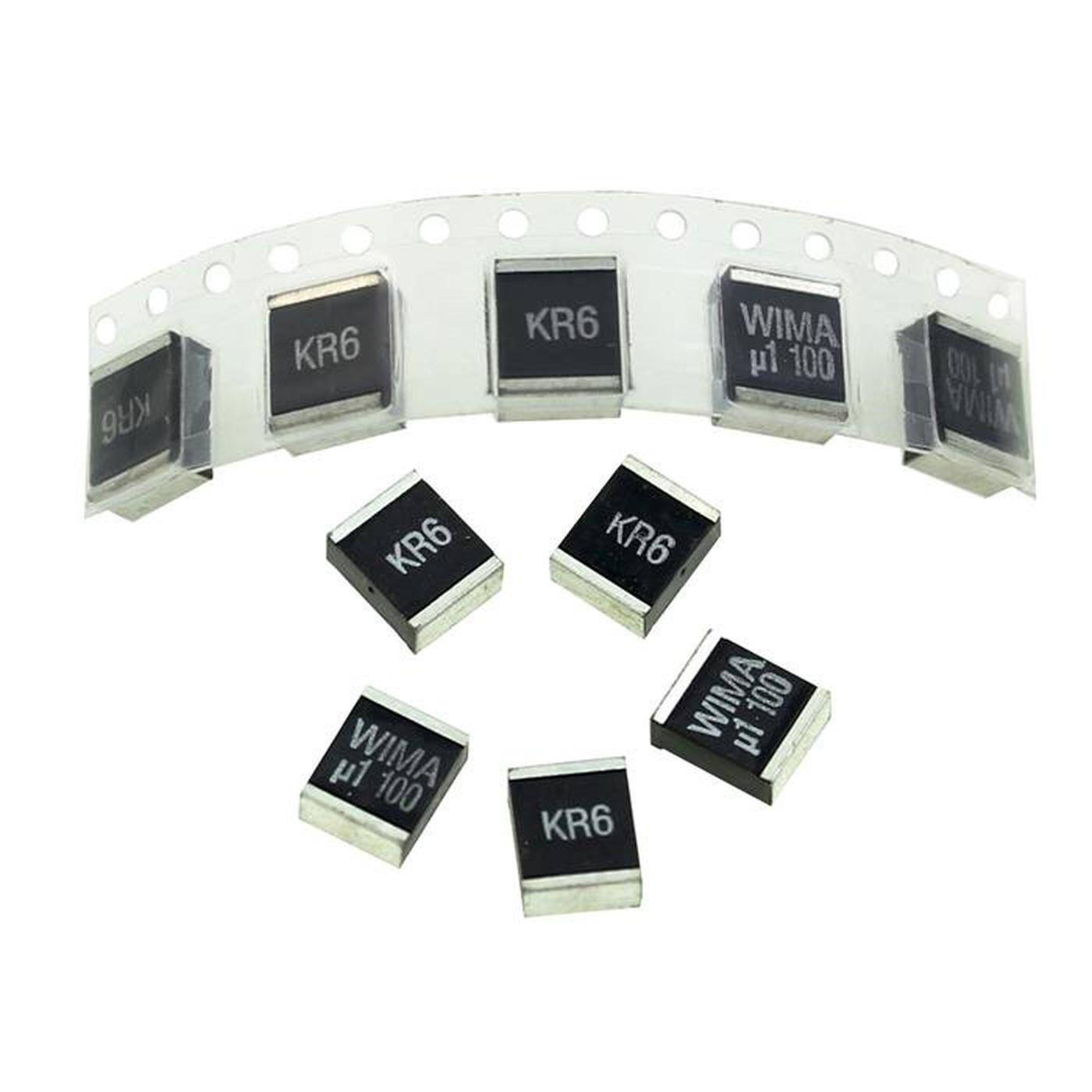 Wima Foil Capacitor | 100nF 100V DC I 2824 SMD Connection Surface Mount | Capacitor for crossover networks of loudspeakers or for interference suppression of electrical devices