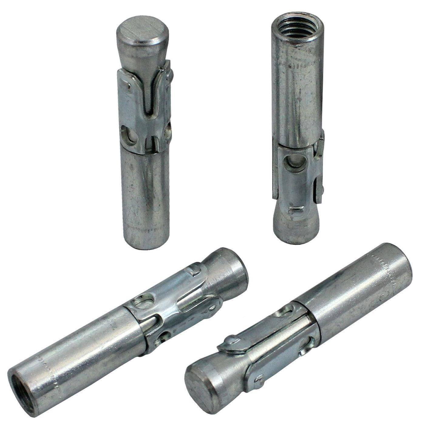 Lumonic Schwerlastdübel mit Innengewinde M12x25mm | hochwertige Innenkeilanker verzinkt | Durchsteckmontage,  | Betonanker, Schwerlastanker | für Gewindestangen, Haken, Ösen, Boxsack