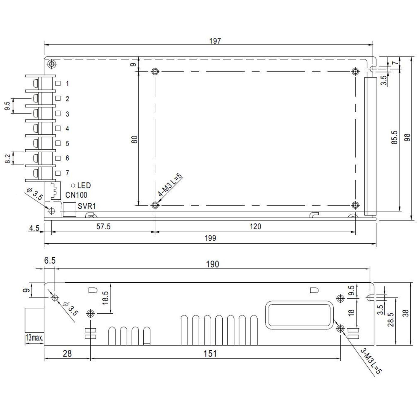 HRP-200-48 206,4W 48V 4,3A Industrielles Netzteil