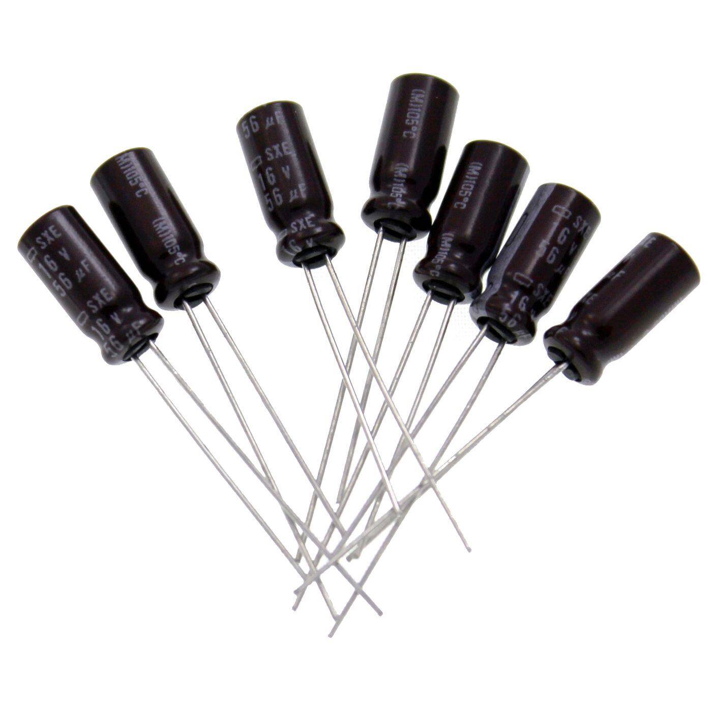 Elko Kondensator Radial 56µF 16V | Elektrolytkondensator bis zu einer Temperatur von 105°C | 5x11,5mm | 56uF ESXE160ELL560MEB5N United Chemi-Con