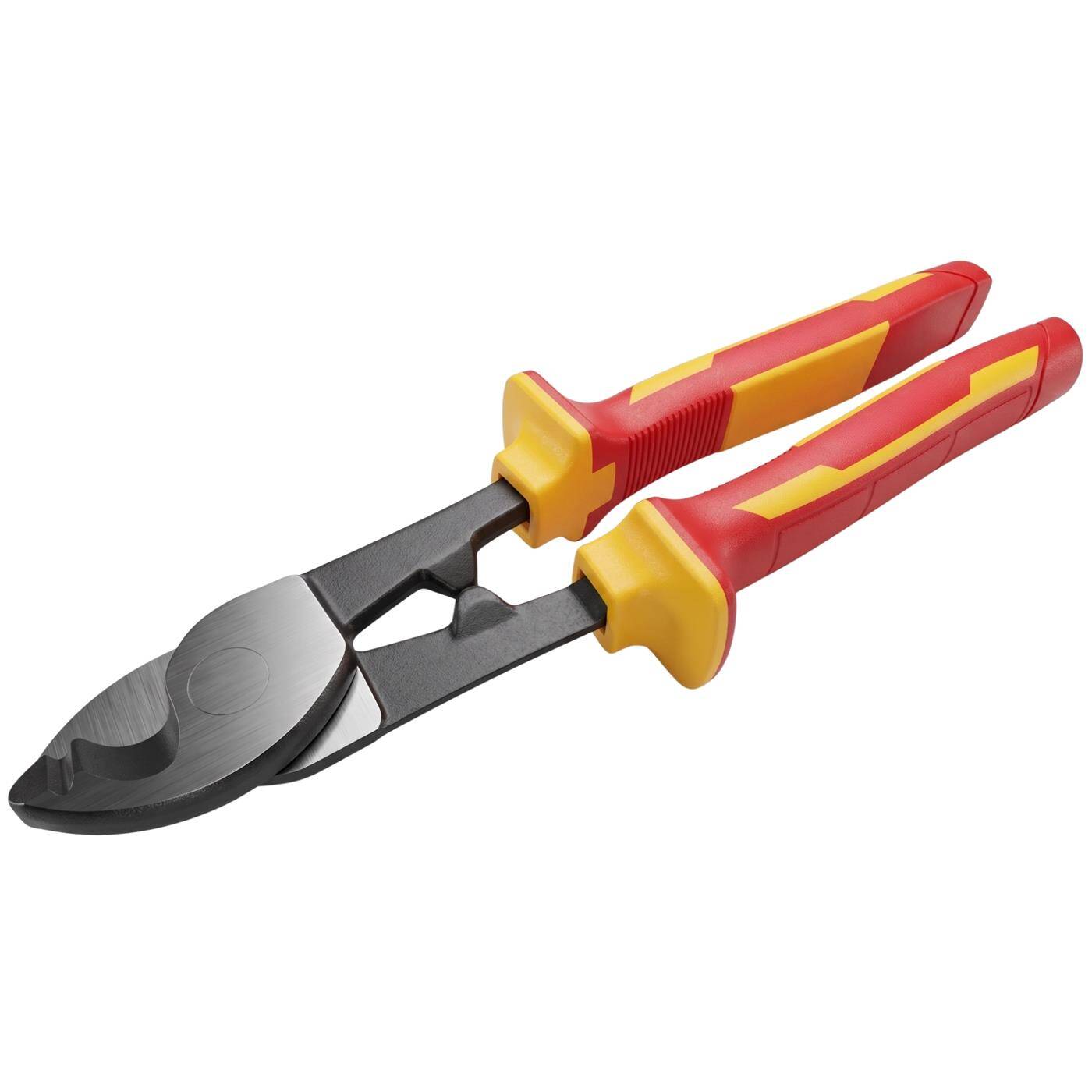 Lumonic VDE Cable Cutters 1000V, up to 80 mm², 240 mm - Hardened cutting edges, 60CrV steel, two-component handle, for supply cables in distribution systems and service connections