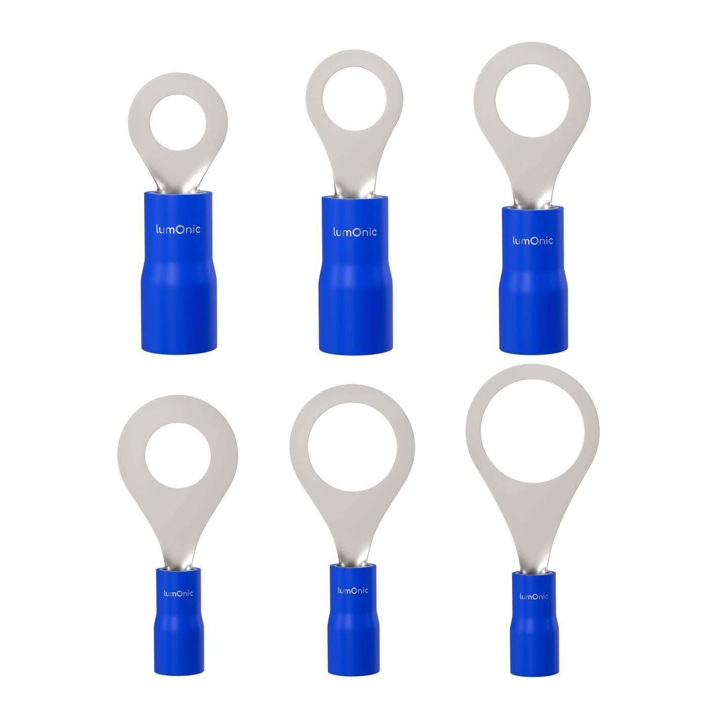 25x Ringkabelschuh teilisoliert 1,5-2,5mm² Lochdurchmesser M3 Blau Ringzunge Kupfer verzinnt