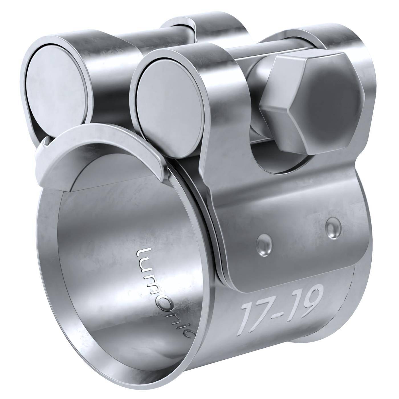 1x Lumonic Gelenkbolzenschelle 17-19mm  Auspuffschelle für Bau PKW LKW