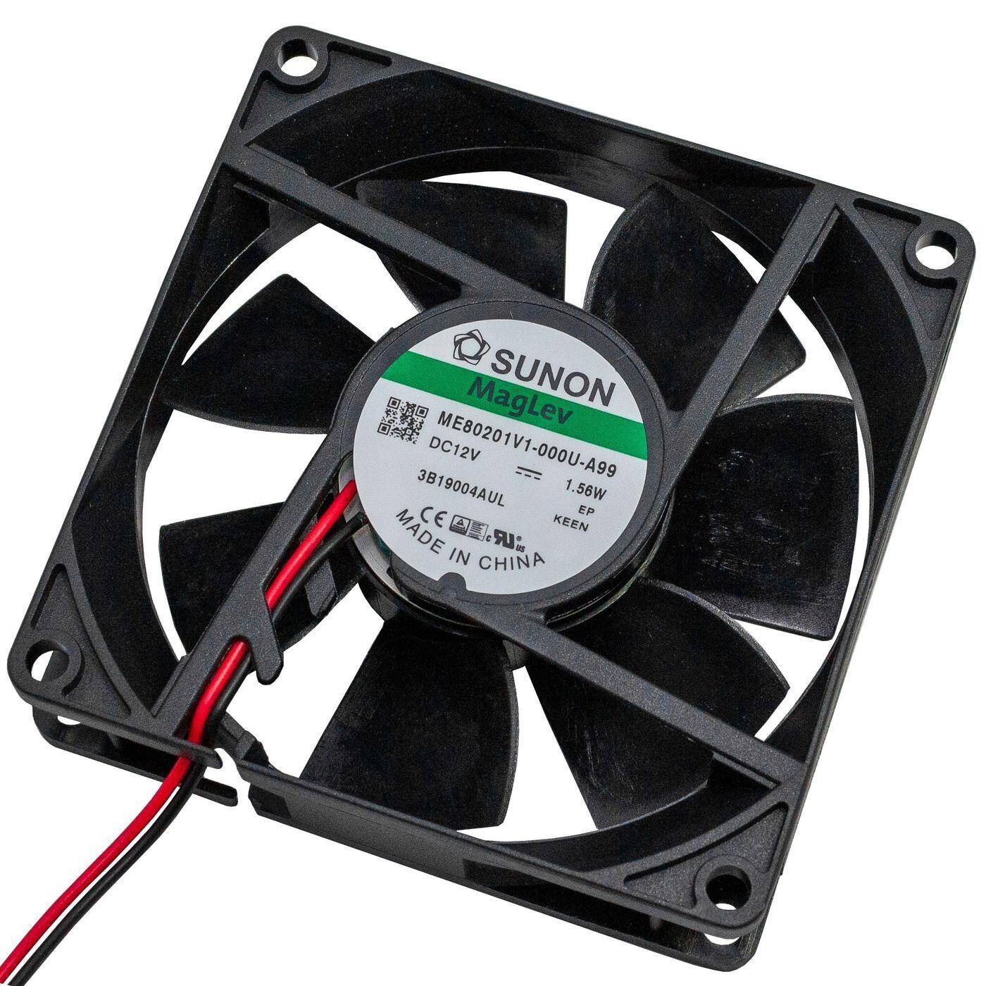 Lüfter 12V DC 1,56W 80x80x20mm 61,1m³/h 3300U/Min 61,1m³/h Sunon ME80201V1-A99