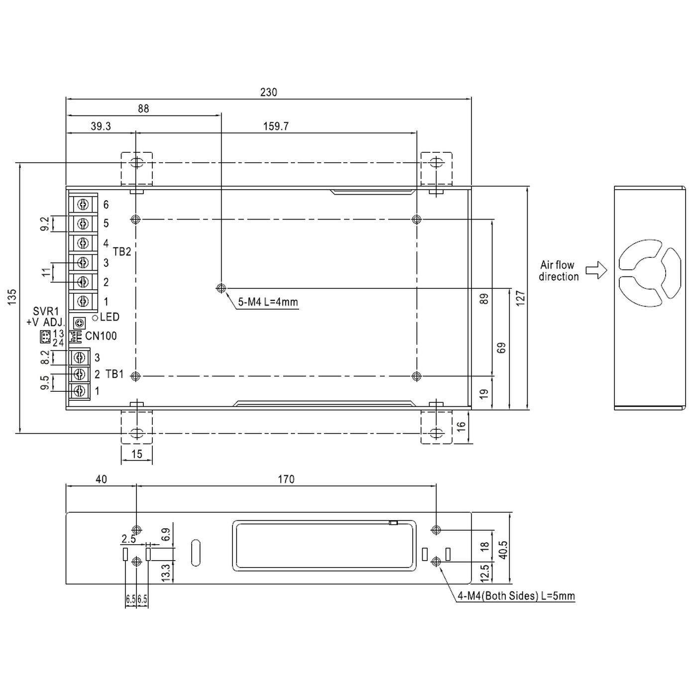 MEAN WELL RSP-500-5 360W 5V 90A Industrial power supply