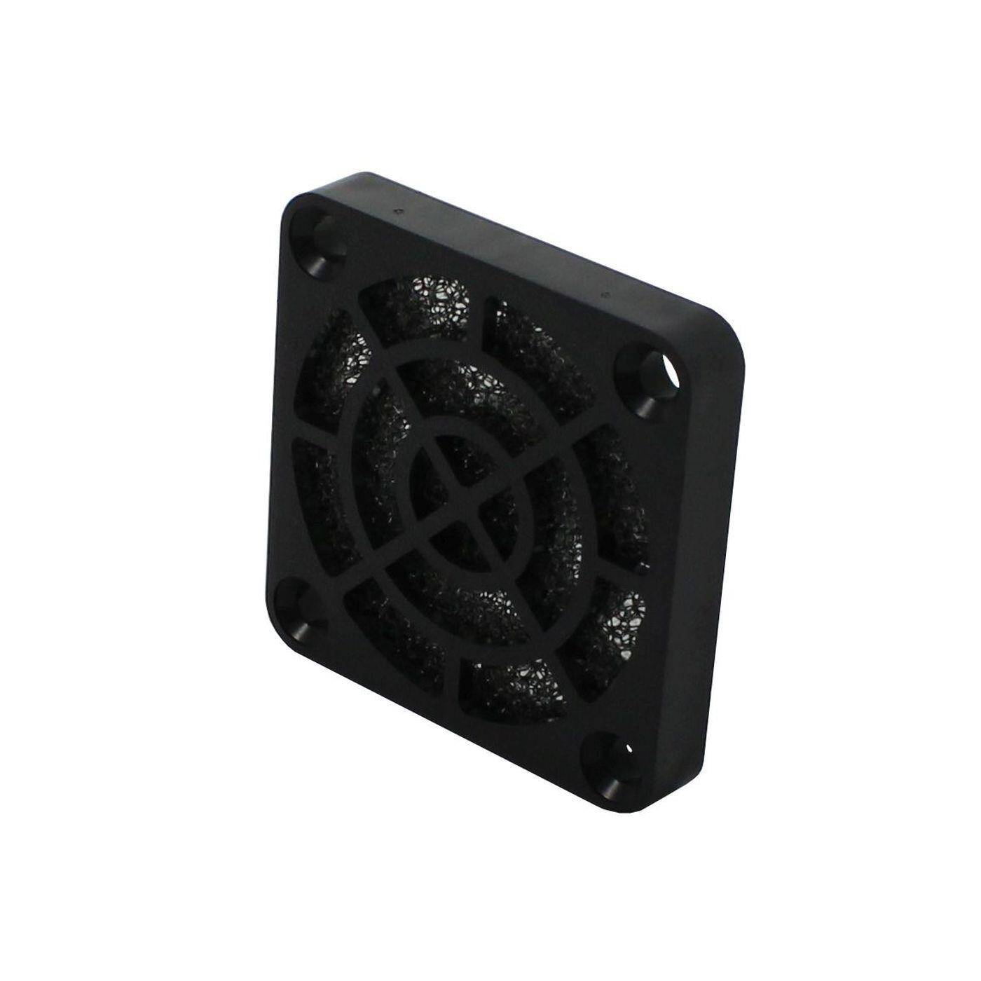 Fan grille + Dust filter 40x40mm 30ppi 3-part spin-on filter