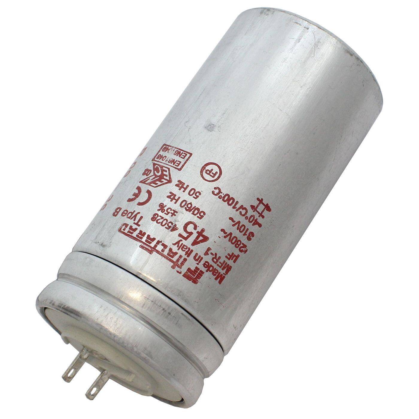 Kondensator 45µF 280V 50x103mm Stecker 2,8x0,8mm Italfarad 45uF