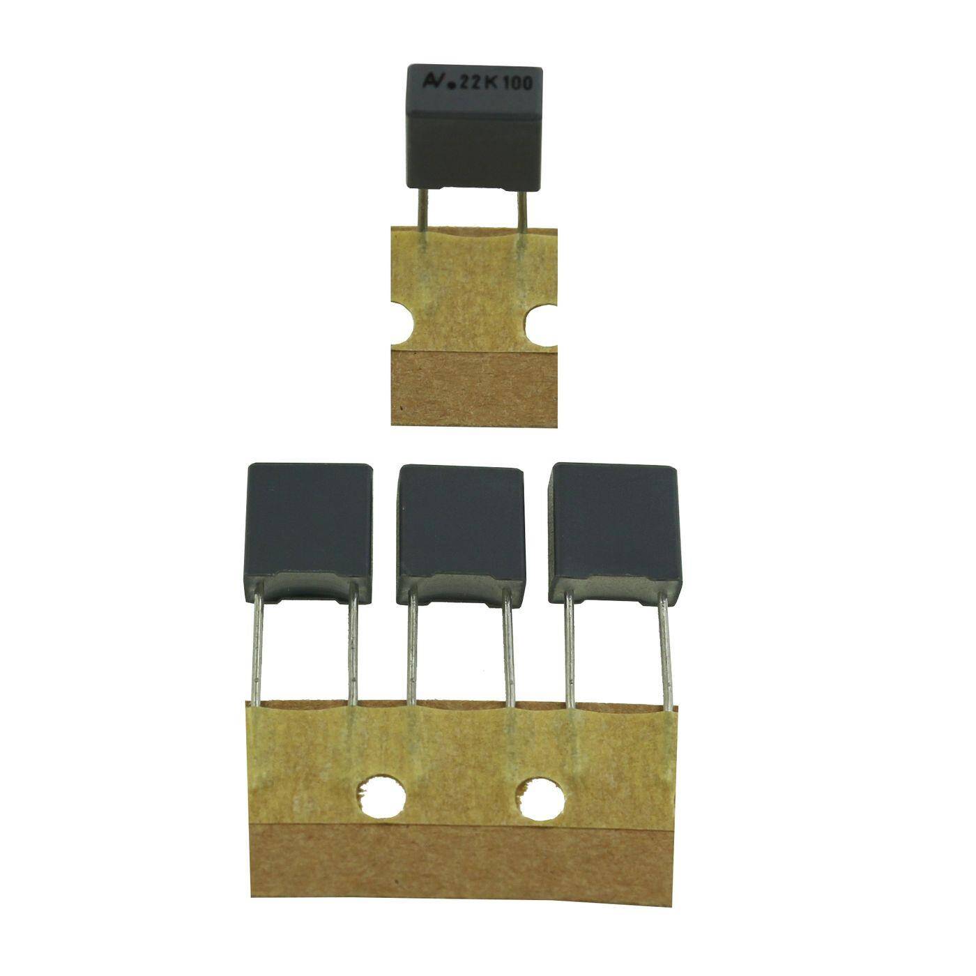 Arcotronics MKT Foil Capacitor | 0,22µF 100V DC I 2-Pin Connection I 2-Pin I 0,22uF, 220nF I Capacitor for crossover networks of loudspeakers or for interference suppression of electrical devices