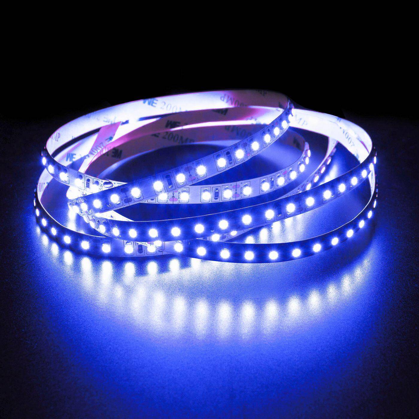 5m (500cm) LED Streifen Band Leiste 24V Blau IP20 600LEDs 120LED/m SMD2835