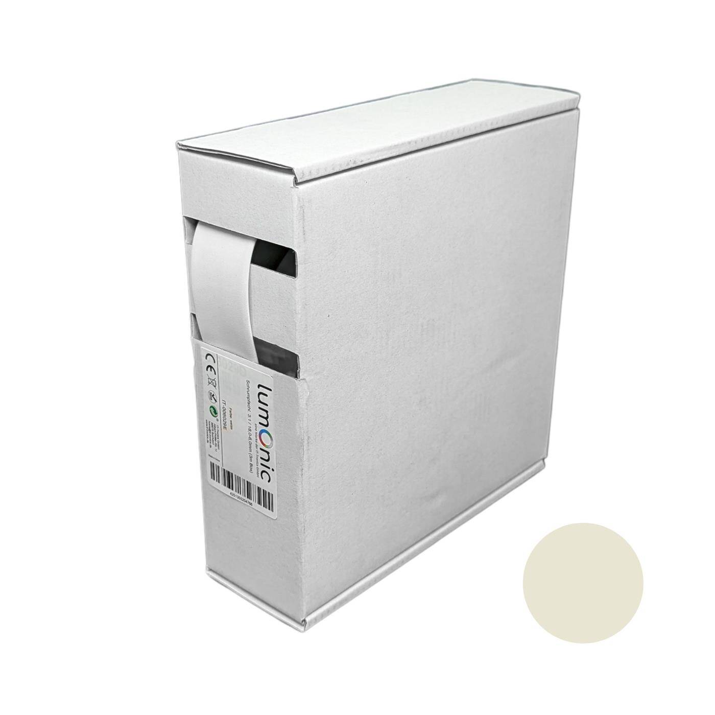 3m Schrumpfschlauch Box 3:1 18 -> 6mm Weiß Flexibel
