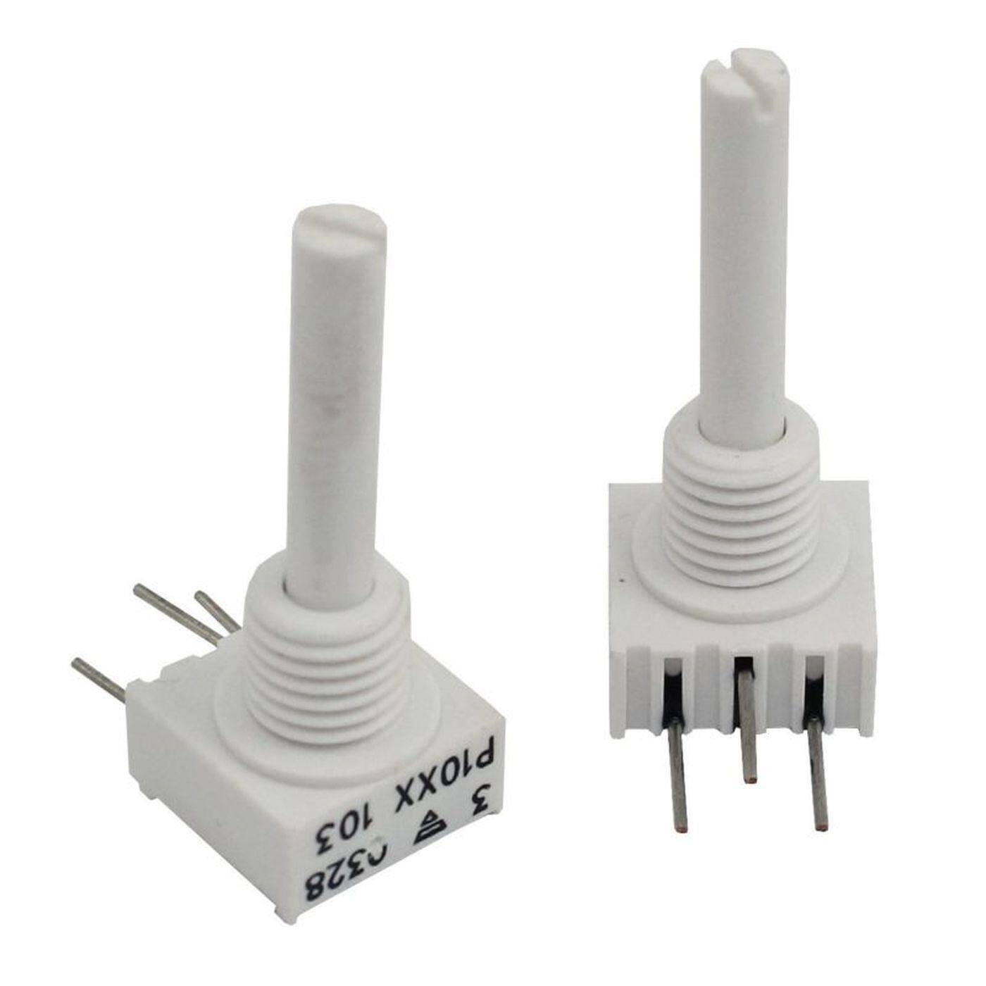 3/8" Zement Potentiometer voll vergossen stehend 20kOhm ±10% 0,5W Vishay P10XXAG203KB30