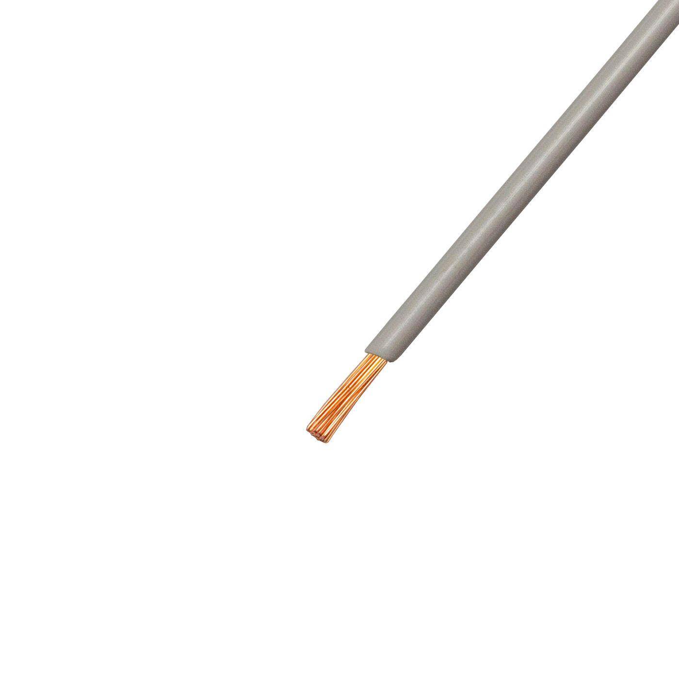 1m FLRY Fahrzeugleitung grau 1mm² rund Kabel Litze KFZ Stromkabel