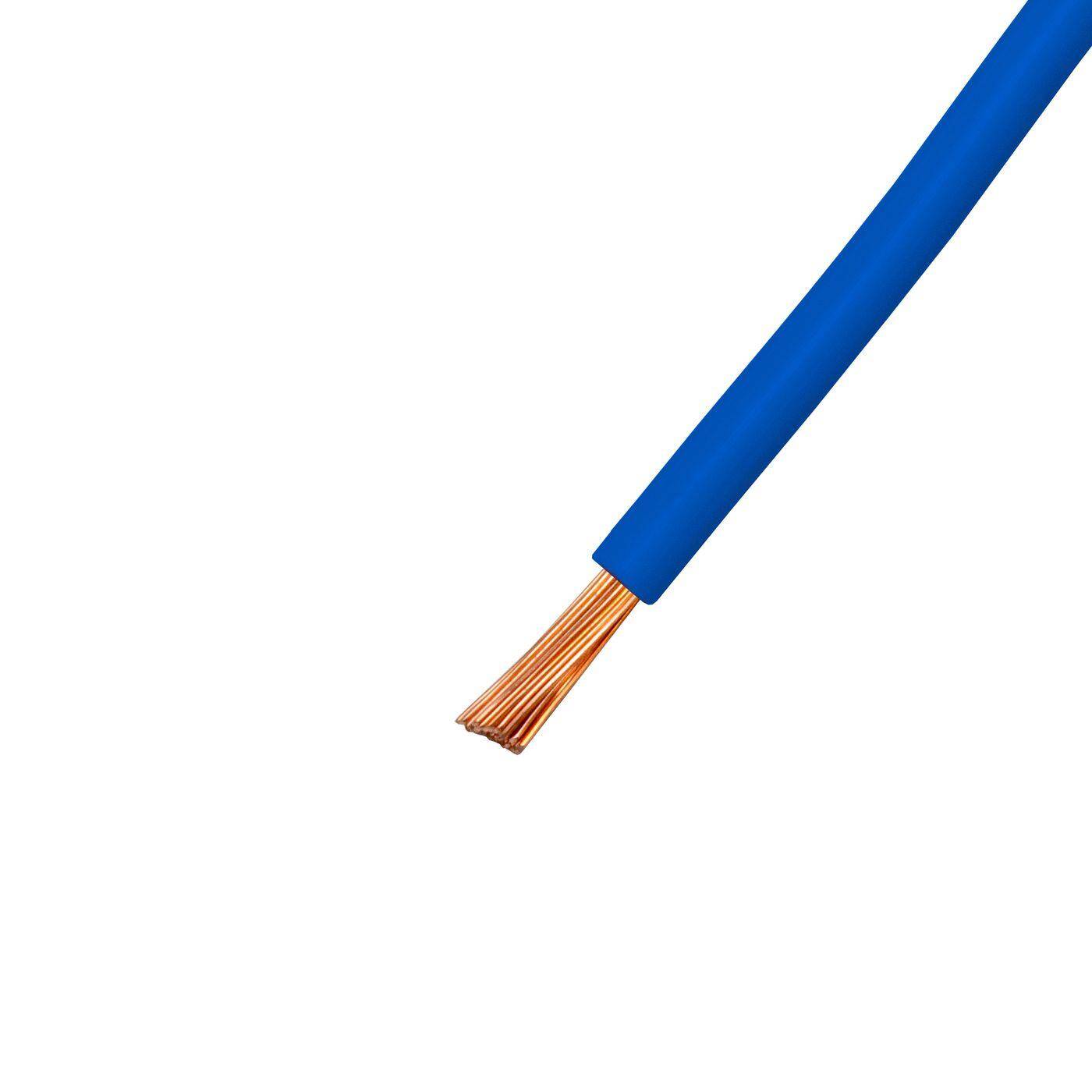 1m FLRY Fahrzeugleitung Blau 2,5mm² rund Kabel Litze KFZ Stromkabel