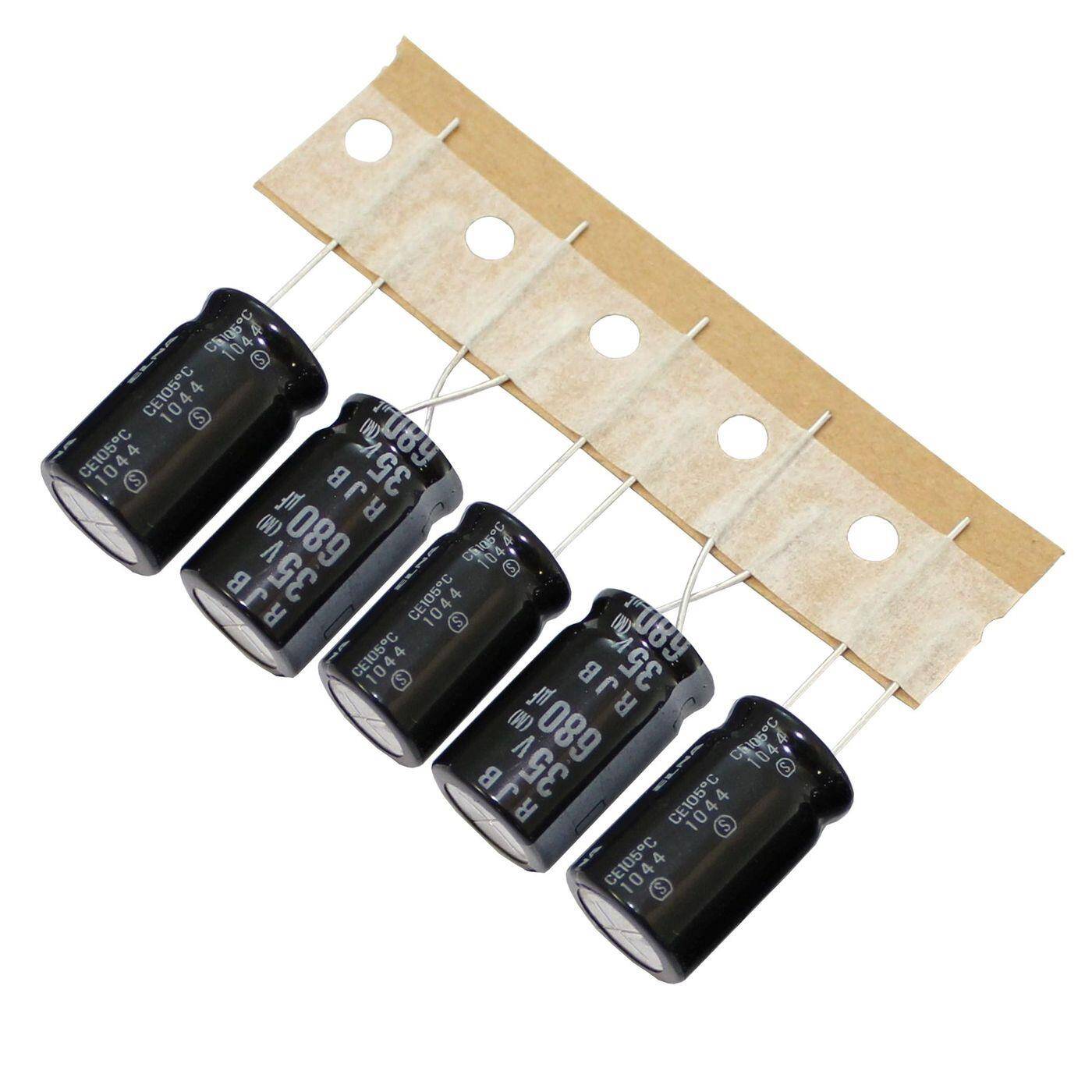 Elko Capacitor Radial 680µF 35V | Electrolytic capacitor up to a temperature of 105°C | 12,5x20mm | 680uF RJB-35V681MI5#Q-T4 Elna
