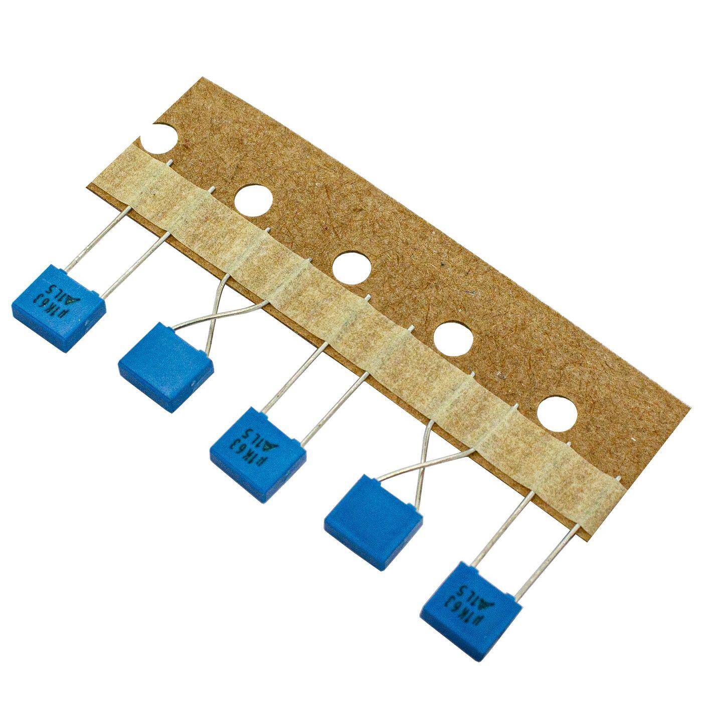 Epcos MKT Foil Capacitor | 0,1µF 63V DC I 2-Pin Connection I 2-Pin I 0,1uF, 100nF I Capacitor for crossover networks of loudspeakers or for interference suppression of electrical devices