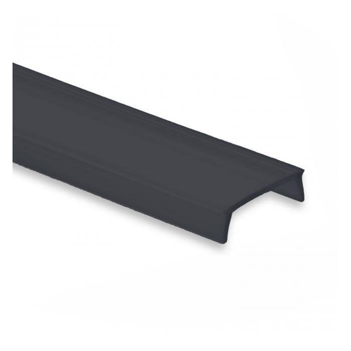 1m Abdeckung C52 für Profil PO17 PO18 12,9x4,3mm Kunststoff Schwarz Matt