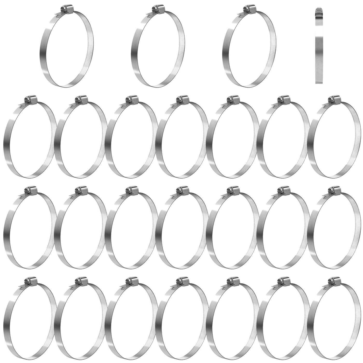 25x Hose clamp Stainless steel V4A 314 105-127mm Pipe clamp Hose clamp