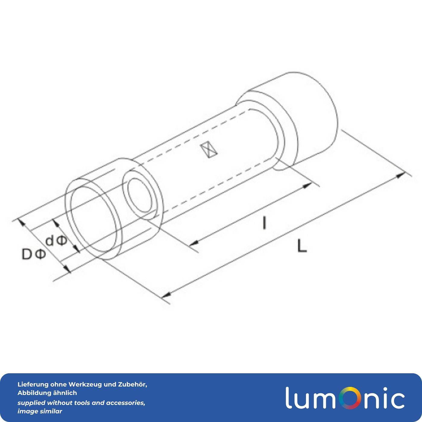 25x Butt connector fully insulated 1,5-2,5mm² Blue Crimp connector Copper tinned 25x Butt connector fully insulated 1,5-2,5mm² Blue Crimp connector Copper tinned