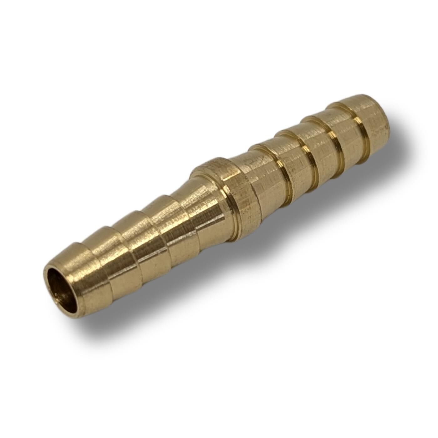 Straight hose connector I for 6mm (1/4") hose I made of brass I I-connector I I-piece I with spike profile I Compressed air I for workshops, businesses and DIY enthusiasts