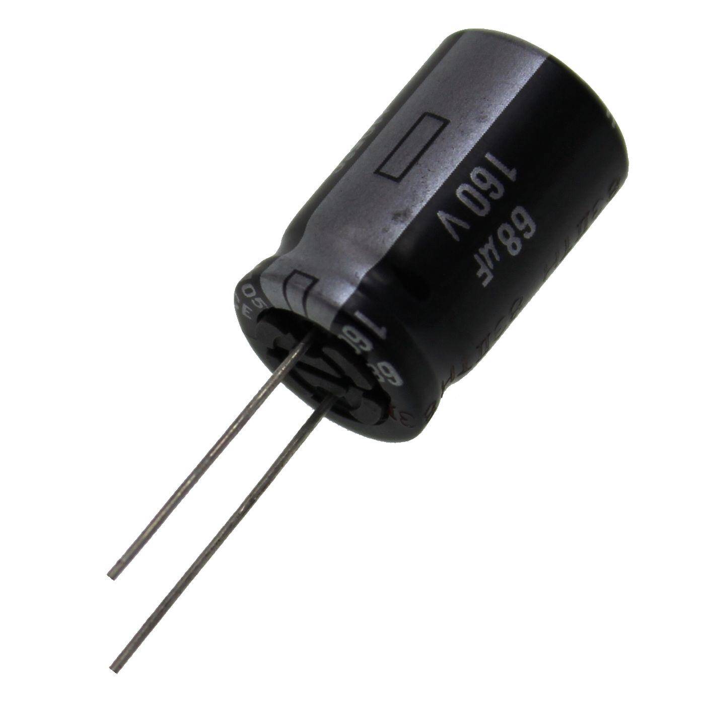 Elko Kondensator Radial 68µF 160V | Elektrolytkondensator bis zu einer Temperatur von 105°C | 12x20mm | 68uF EEUED2C680 Panasonic