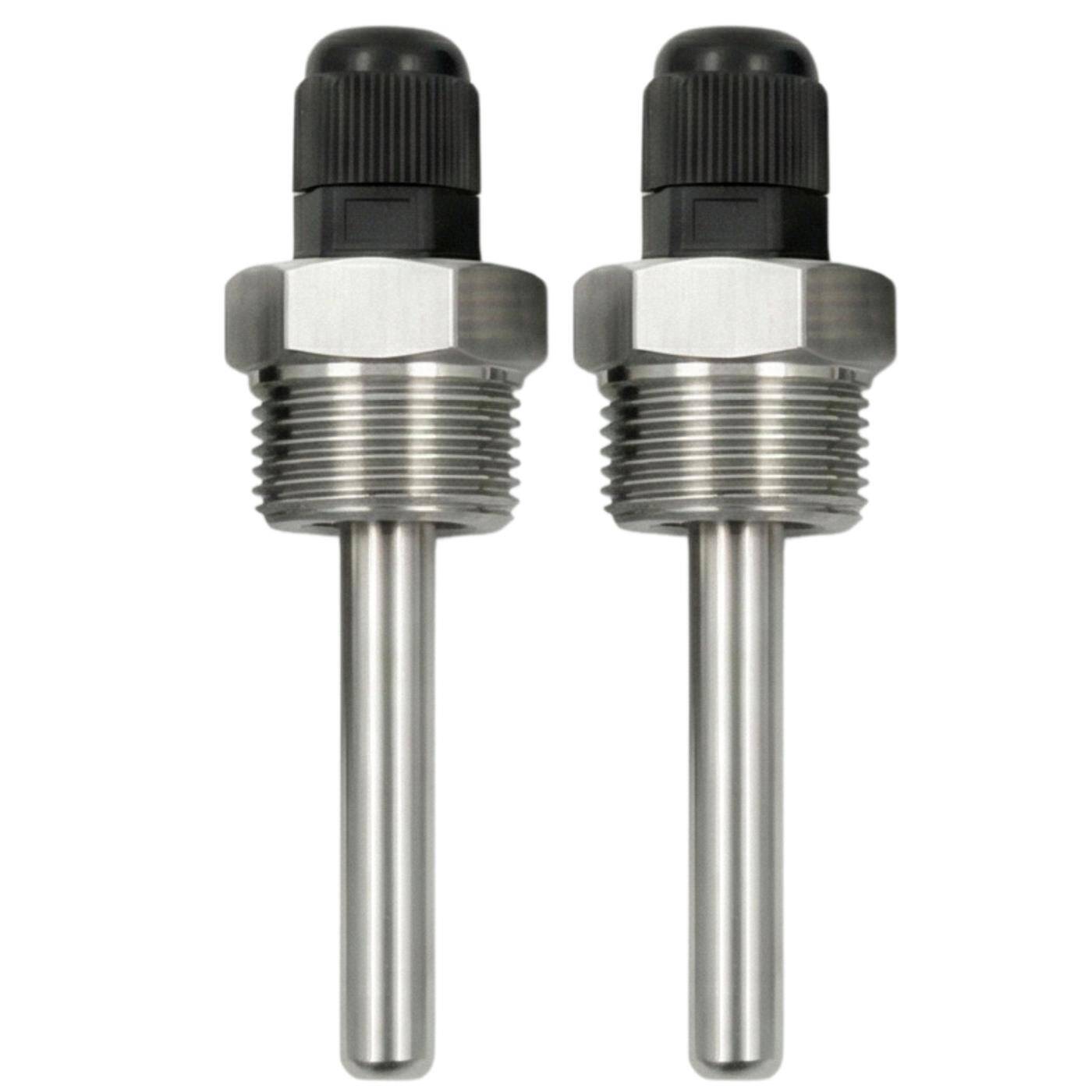 Lumonic Set of 2 immersion sleeves V2A stainless steel 3/4 inch | 50mm Installation length | Perfect fit for 6mm temperature sensors | for buffer storage, heating, solar + smart home