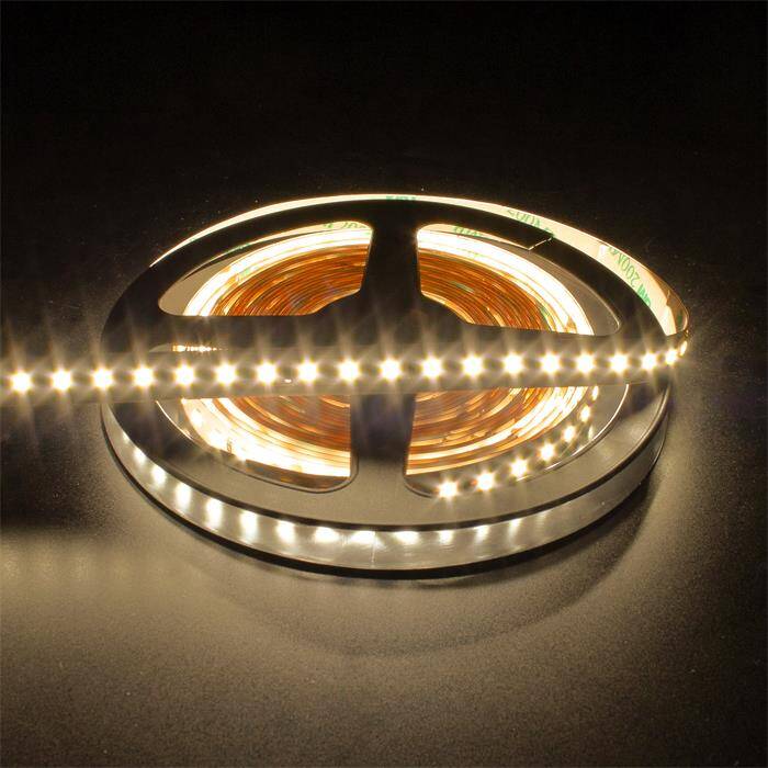 5m (500cm) LED Streifen Band Leiste 24V Warm Weiß 3000K IP20 600LEDs 120LED/m SMD2835