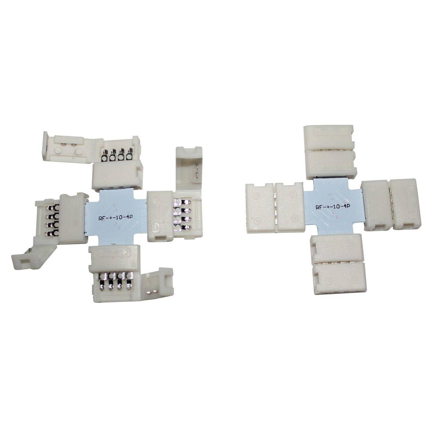 RGB LED Clip "+" Verbinder für 10mm RGB LED Streifen 15x5mm