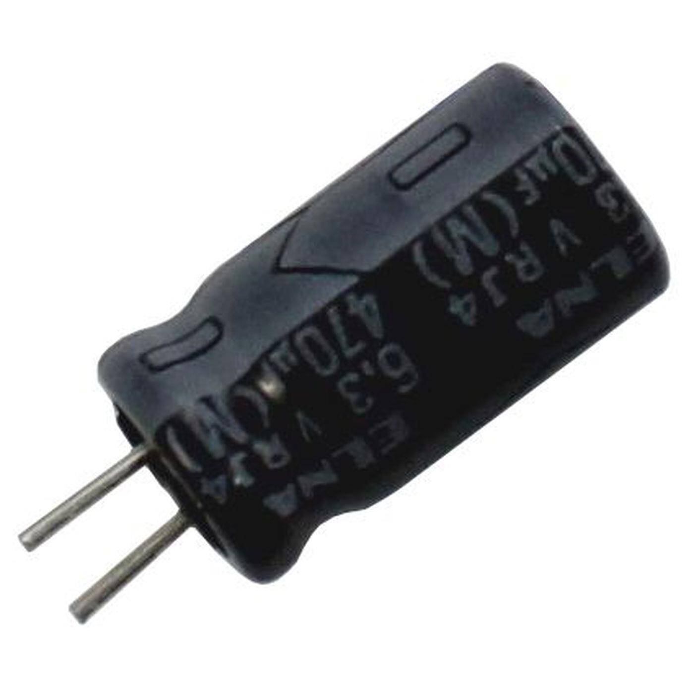 Elko Capacitor Radial 470µF 6,3V | Electrolytic capacitor up to a temperature of 105°C | 6,3x11mm | 470uF EJ4-6V471MF3#-F278 Elna