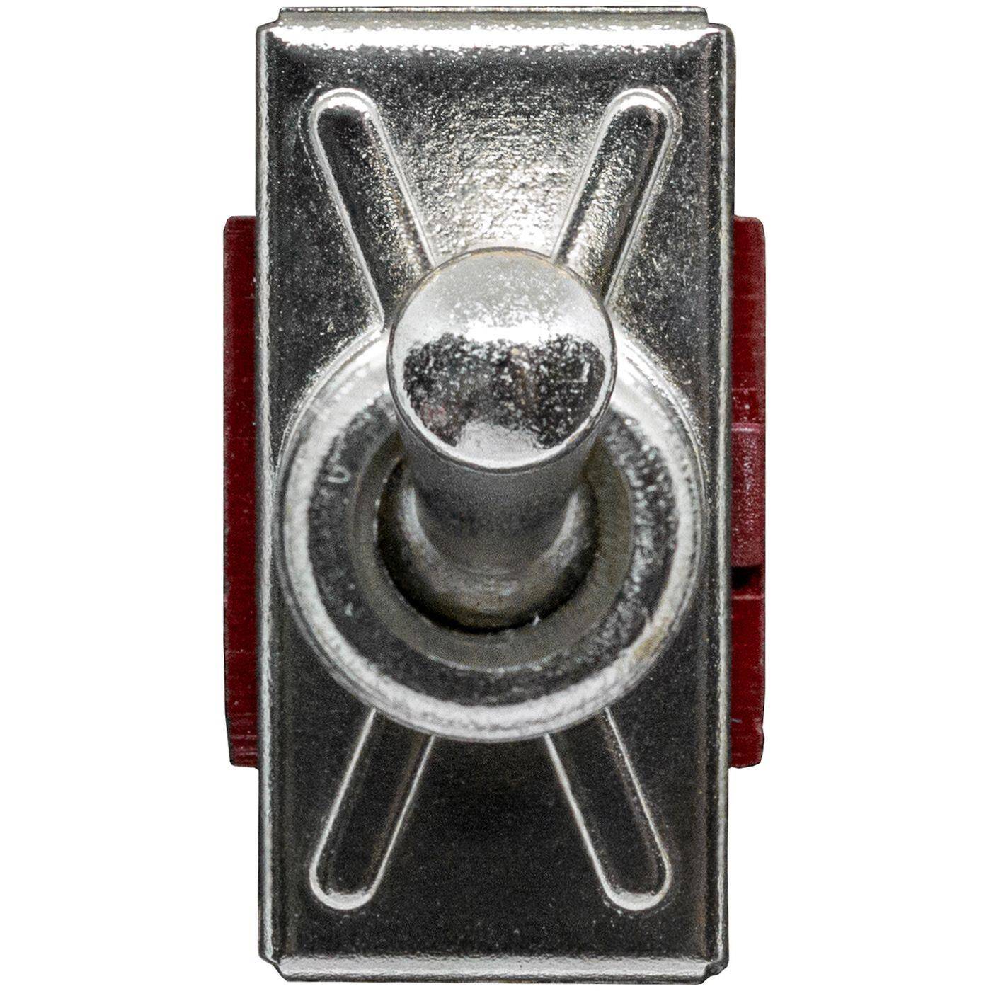 Lumonic Edelstahl Wippschalter Ausschalter 12mm Durchmesser I 45x18x23mm mit einem 6,3x0,8mm Flachstecker I Geeignet für 230V 15A & -25°C bis +85°C