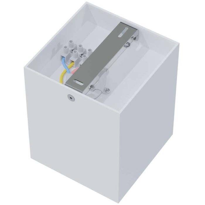 LED Surface mount frame Square 98x98x125mm White Aluminium Swivelling Spot GU10 MR16