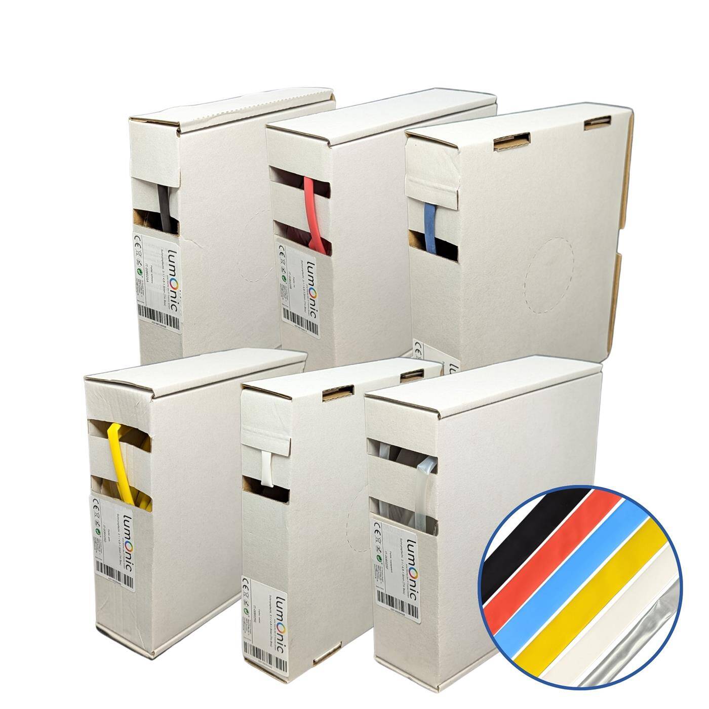 7m Schrumpfschlauch Box 3:1 4,8 -> 1,6mm Schwarz Flexibel