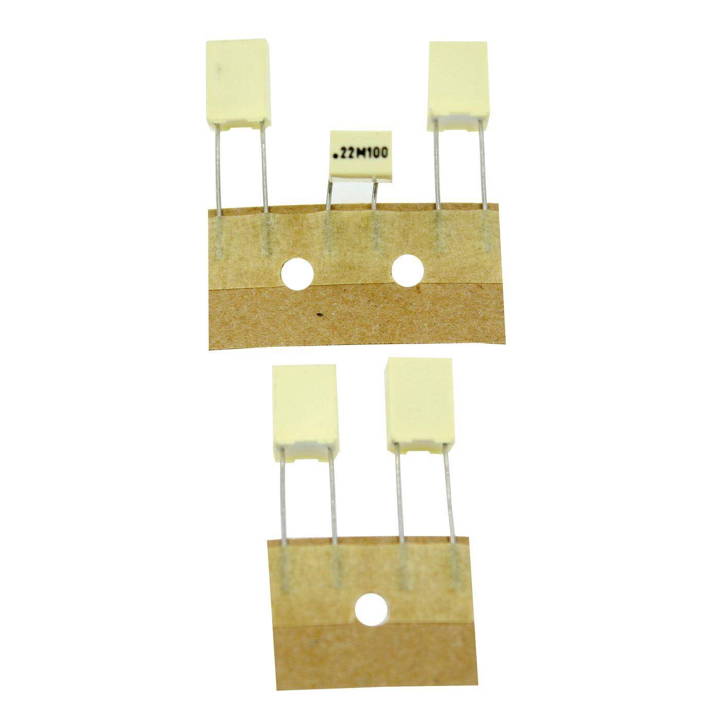 Arcotronics MKT Foil Capacitor | 0,22µF 100V DC I 2-Pin Connection I 2-Pin I 0,22uF, 220nF I Capacitor for crossover networks of loudspeakers or for interference suppression of electrical devices