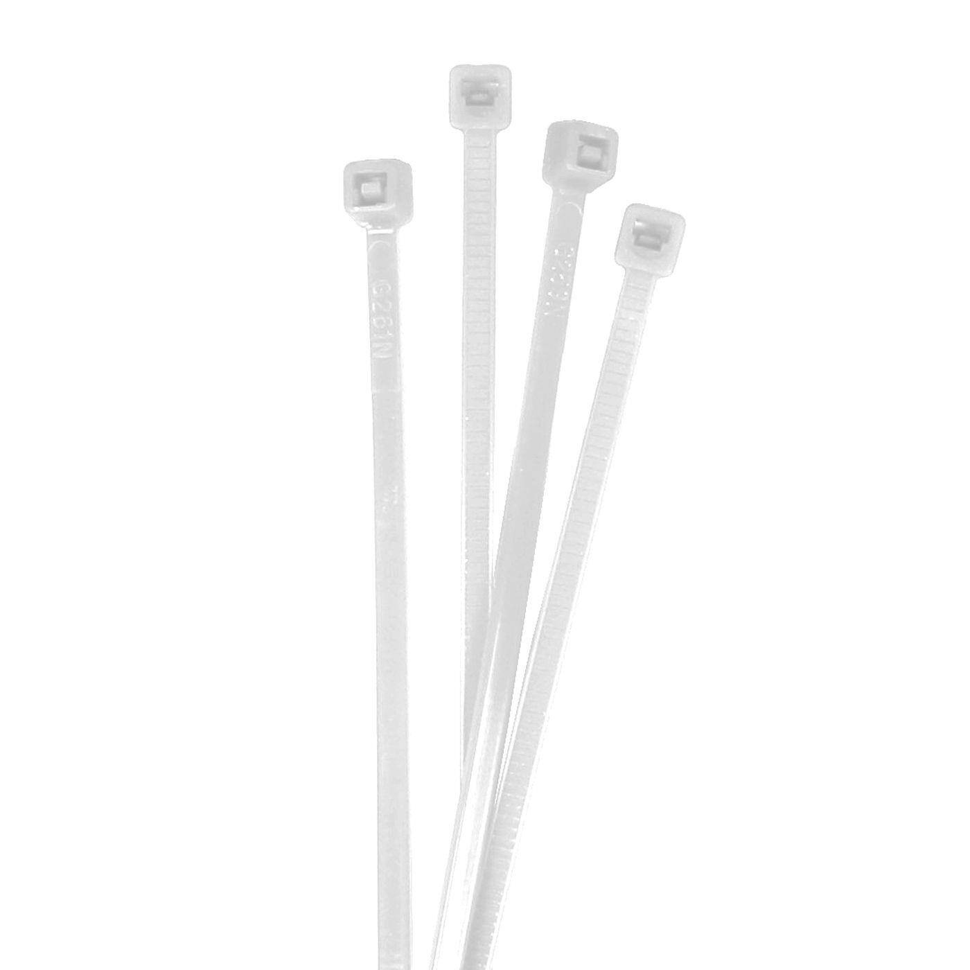 100x Kabelbinder 160 x 2,5mm Weiß Natur 8,2kg PA6.6 Polyamid Industriequalität