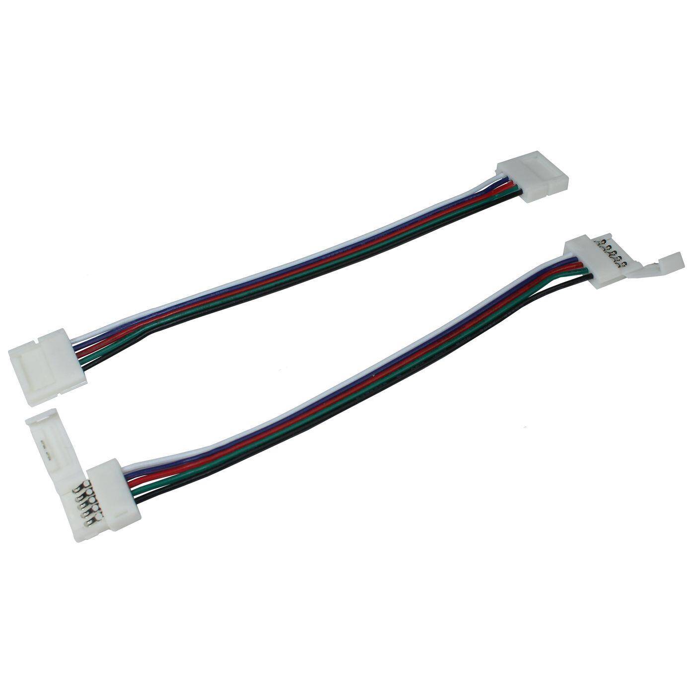 15cm RGBW LED Clip Verbinder mit Kabel für 12mm RGBW LED Streifen 17x5mm