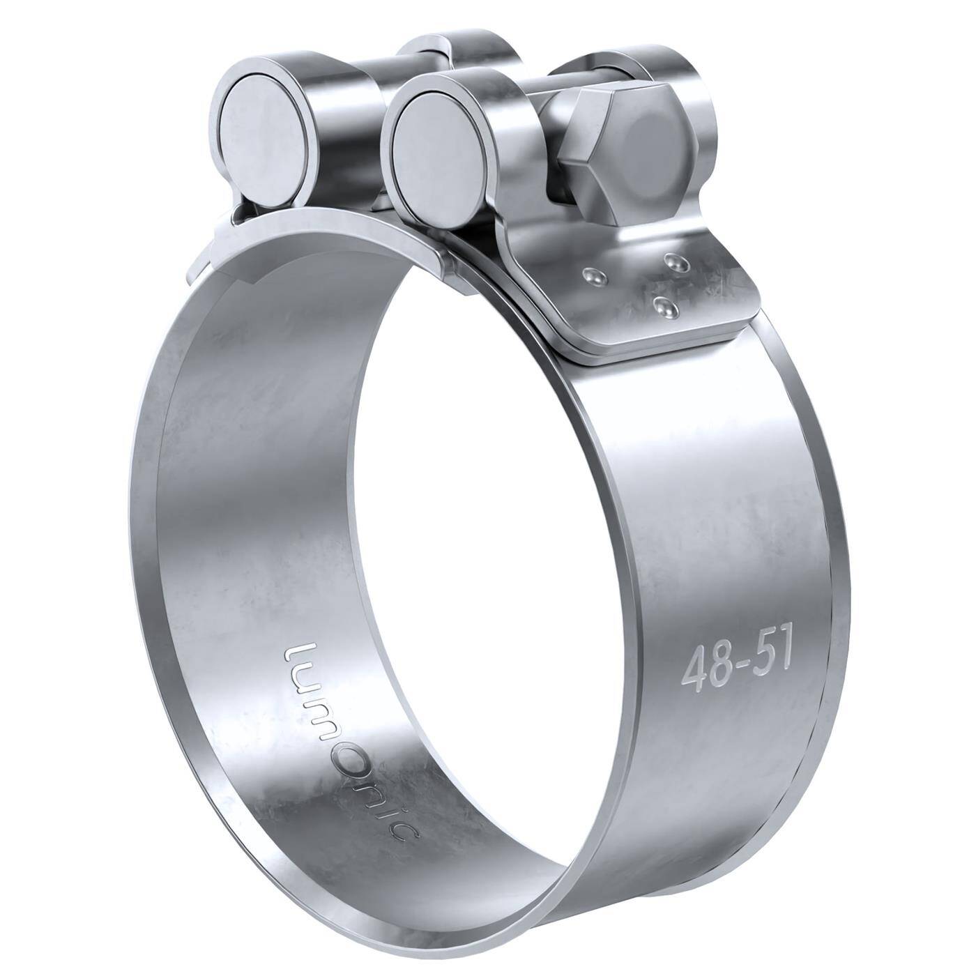 1x Lumonic Hinge pin clamp 48-51mm  Exhaust clamp for construction cars trucks