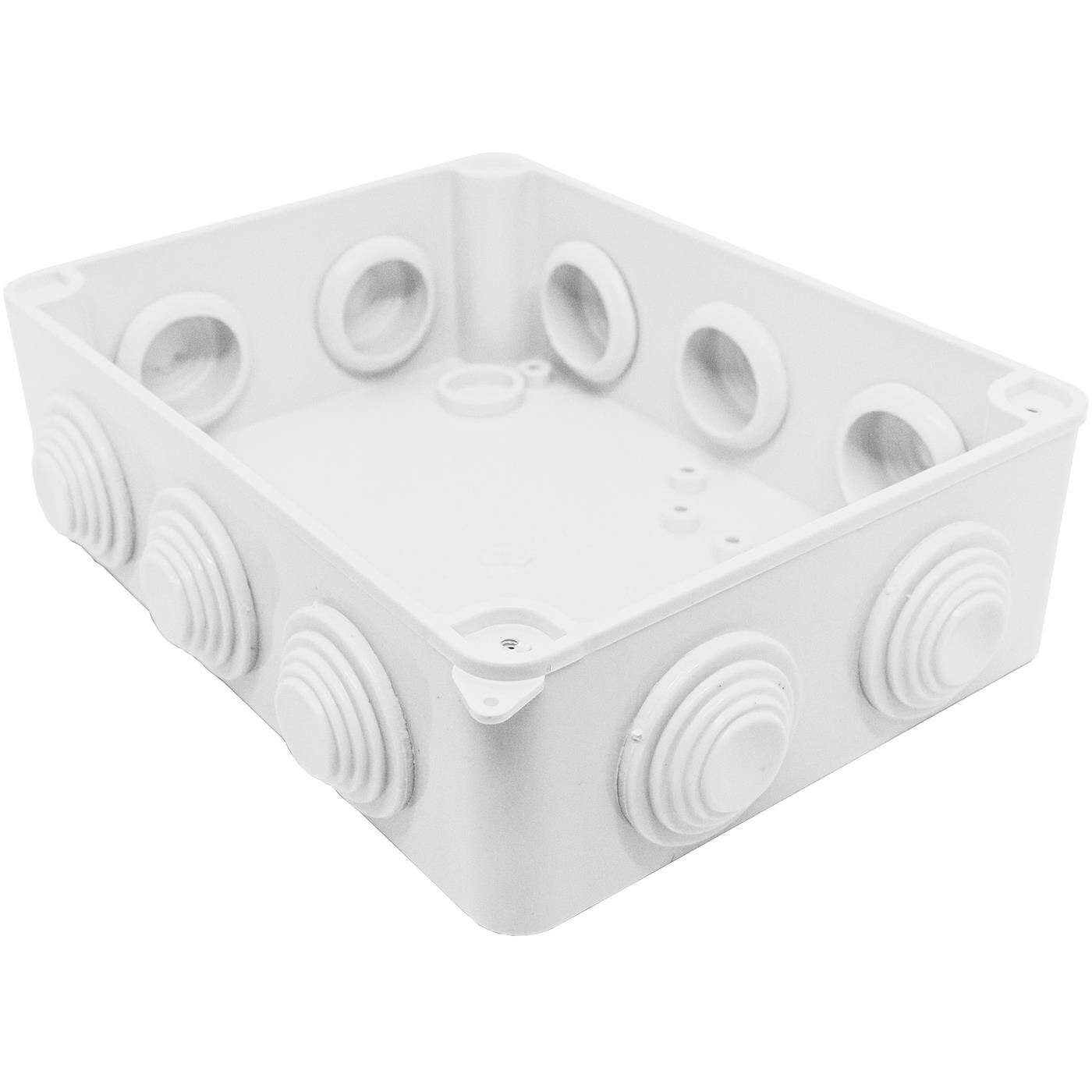 Verteilerdose Aufputz IP65 150x110x70mm 7 Öffnungen Abzweigdose Wasserdicht Weiß Anschlussdose Klemmdose