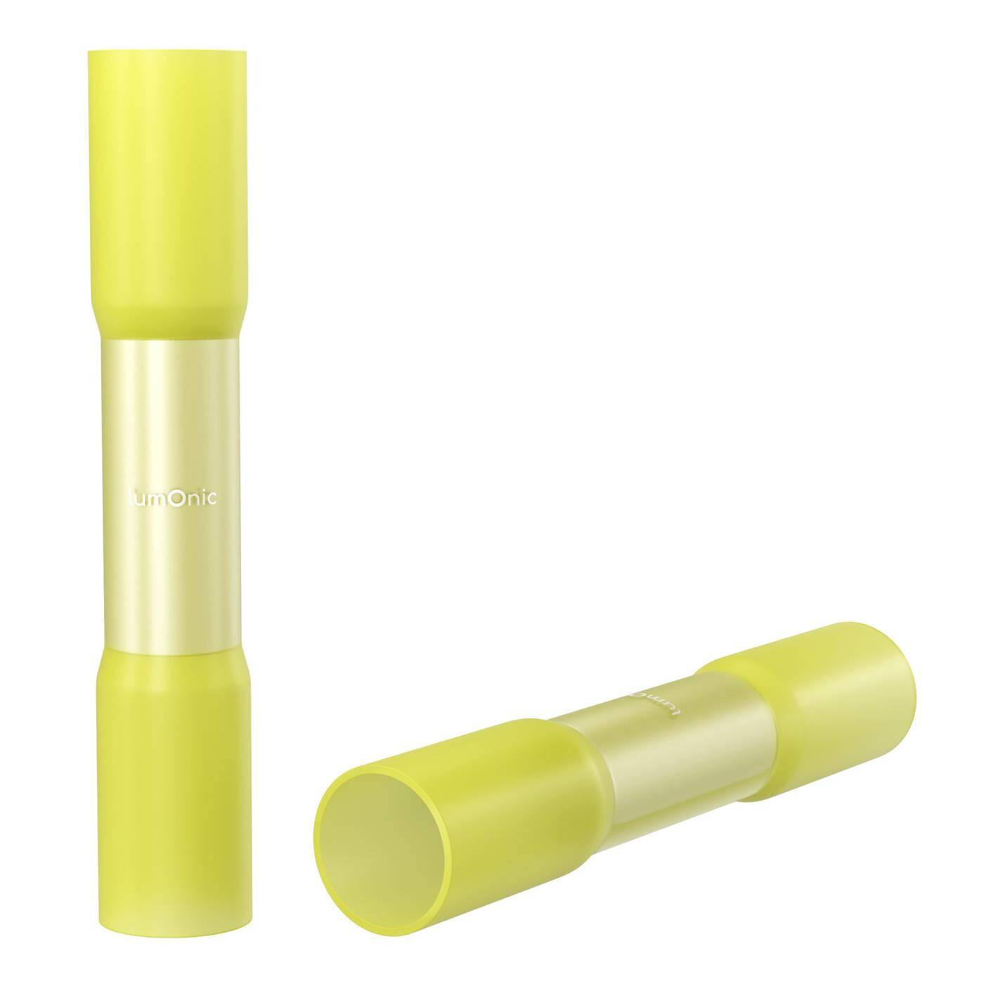 25x Schrumpf Stoßverbinder mit Schrumpfschlauch vollisoliert 4-6mm² Gelb Quetschverbinder Messing verzinnt