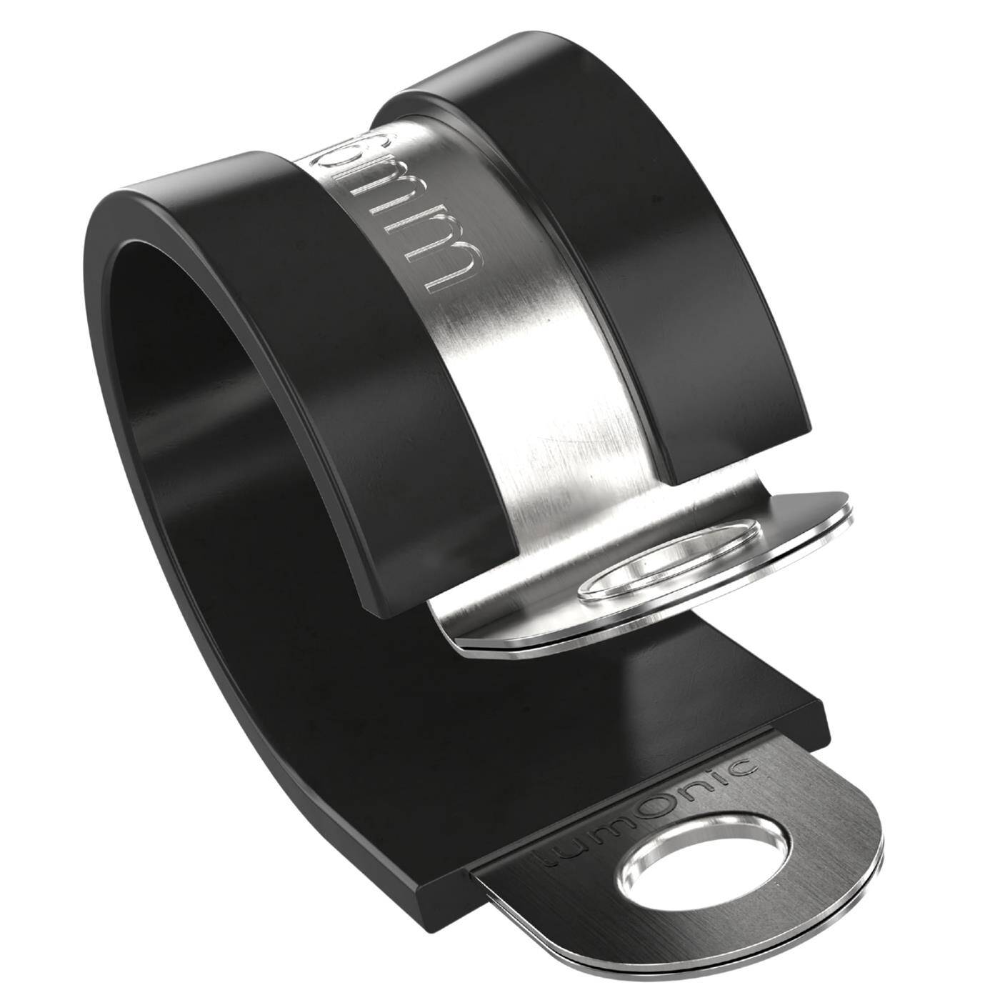 10x P-Clip Leitungsschelle Edelstahl V2A mit Gummi 16mm Rohrschelle Befestigungsschelle