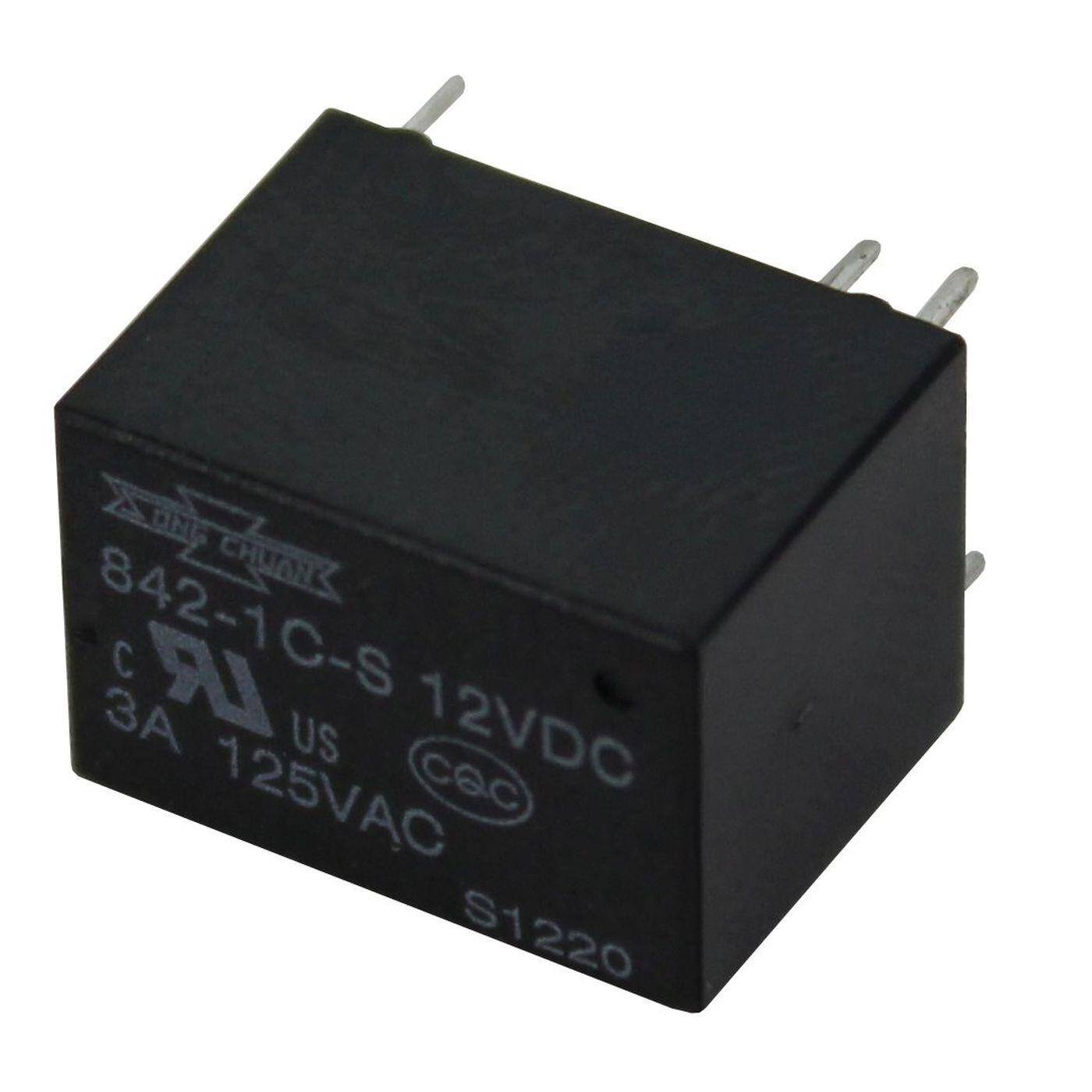 Print Relay 12V Song Chuan 842-1C-S 12VDC 12VDC 3A 125V Changeover contact